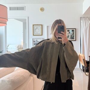 Zara Green Suede Jacket